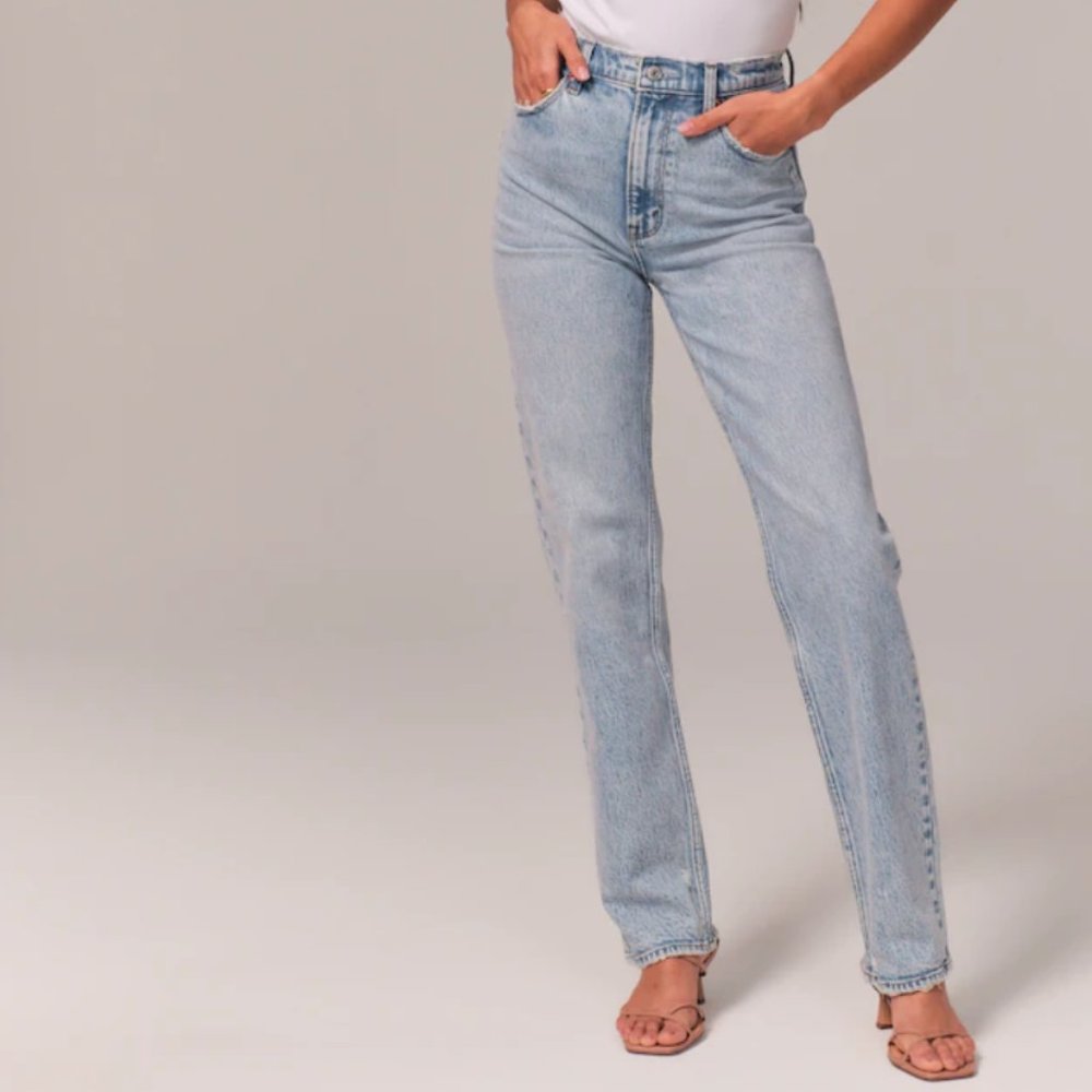 Abercrombie & Fitch Sky Blue High Rise Jeans